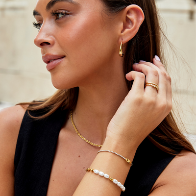 Niyah Kristall Goldene Armband