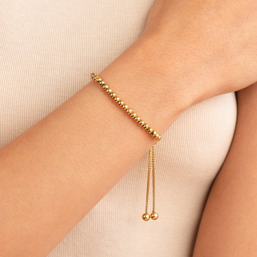 Nila Perlenarmband aus Gold