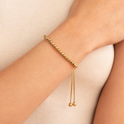 Nila Perlenarmband aus Gold