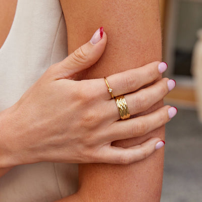 Liebe - Kristall Herz Ring