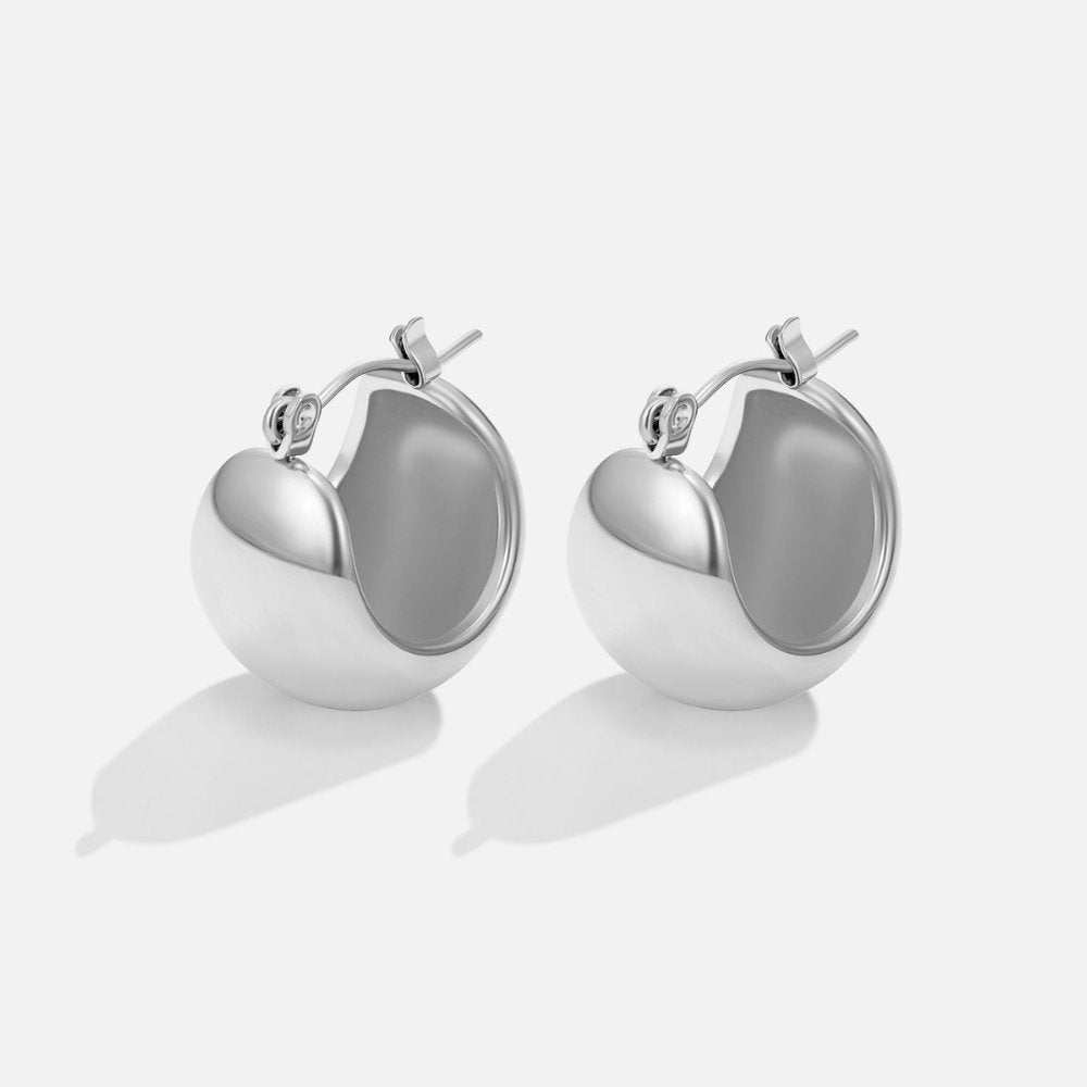 Tara silberne große Creolen